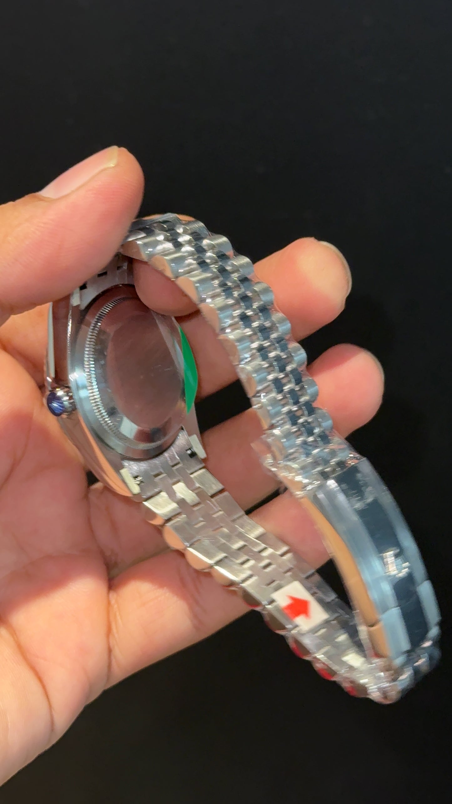Premium Datejust | 36mm | Silver Chain | Silver Pinkish Roman Dial