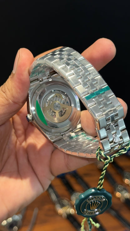 Land Dweller | Silver Chain | Sky Blue Textured Dial