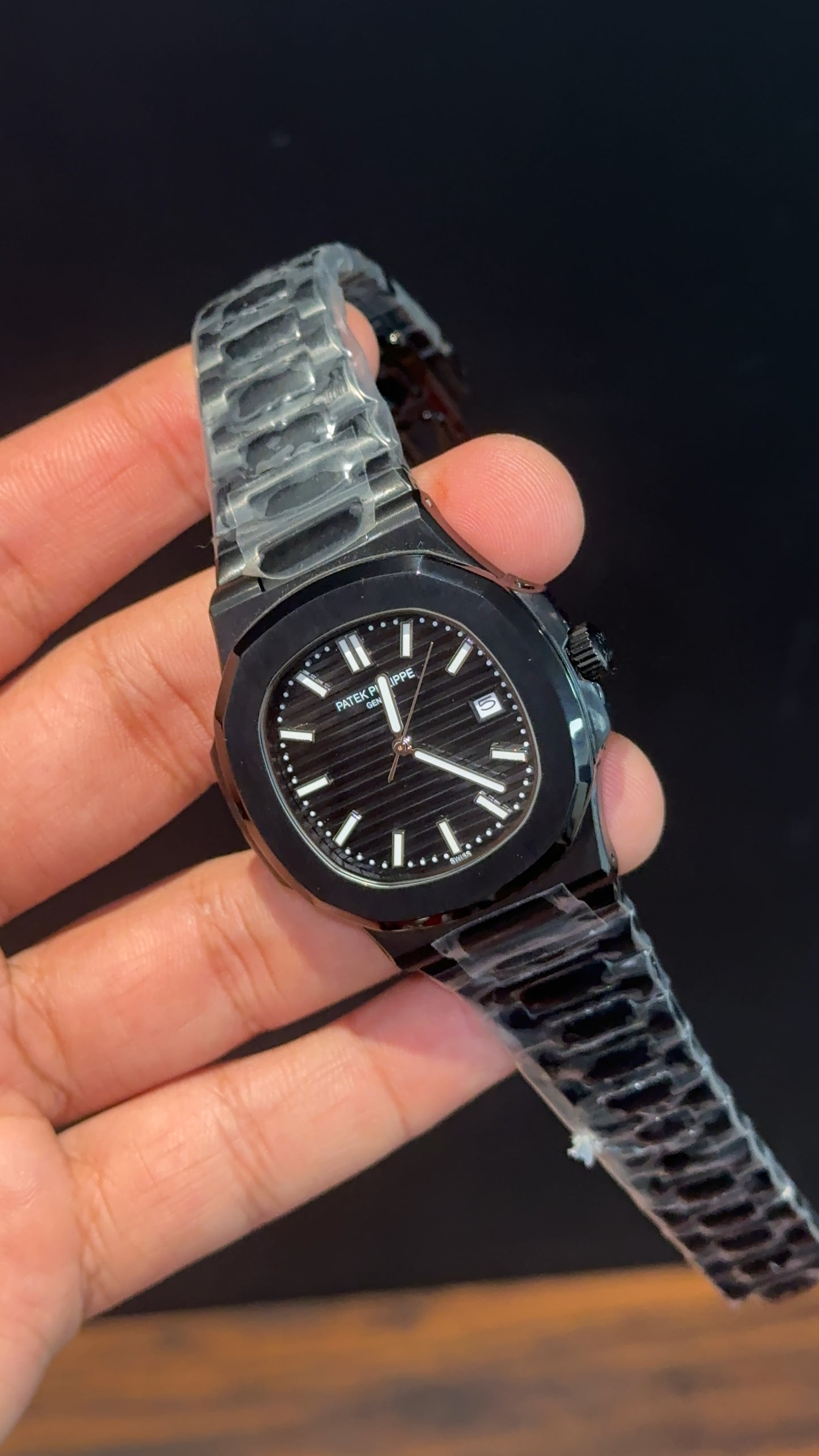 PP Auto | Black Chain | White Digit | Black Dial - twentyfour