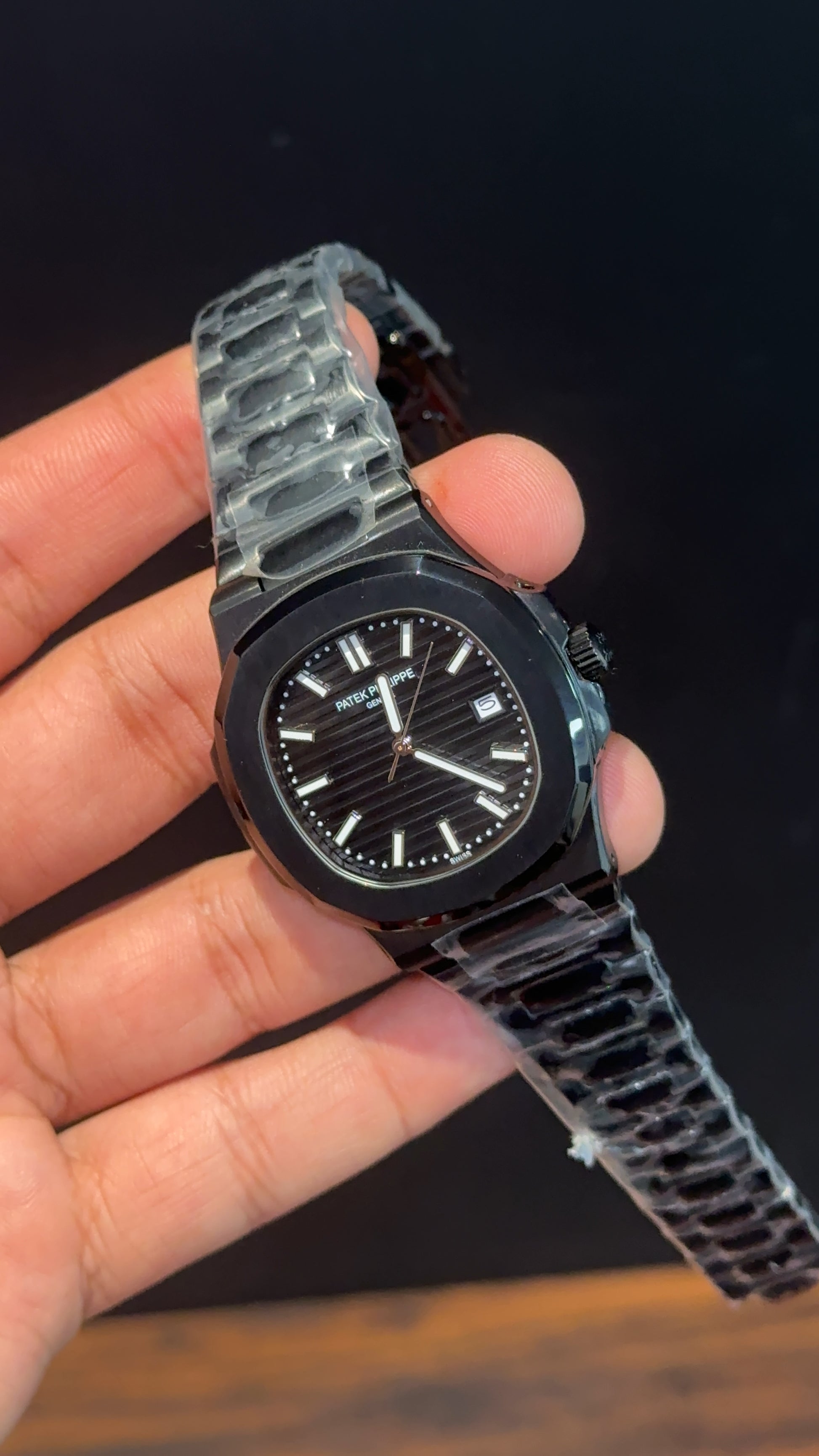 PP Auto | Black Chain | White Digit | Black Dial - twentyfour