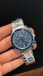 Omega Speedmaster | Silver Chain | Chrono | All Blue Dial - twentyfour