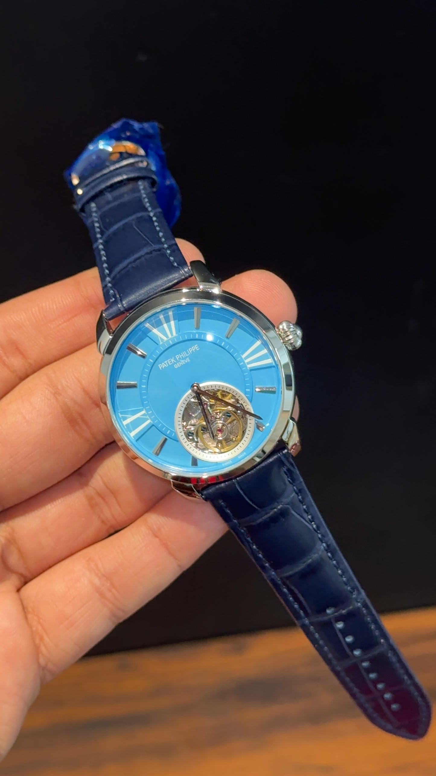 Pp Auto | Pendulum | Silver | Blue Strap | Tiffany Dial