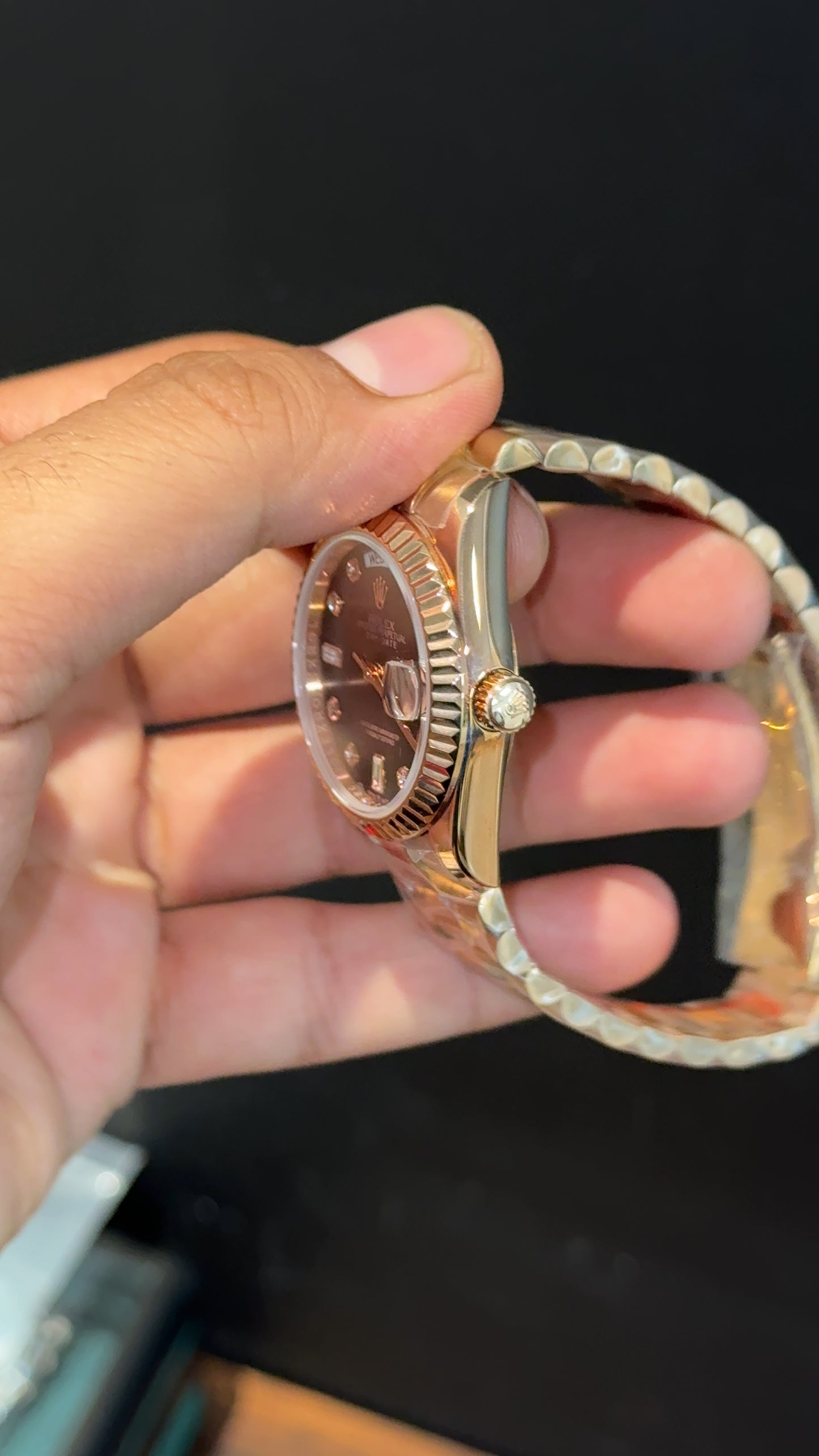 Daydate | 36mm | Rose Chain | Diamond Digit | Gradient Brown Dial - twentyfour