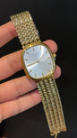 Pp Ellipse | Gold Mesh Chain | White Ebony Dial