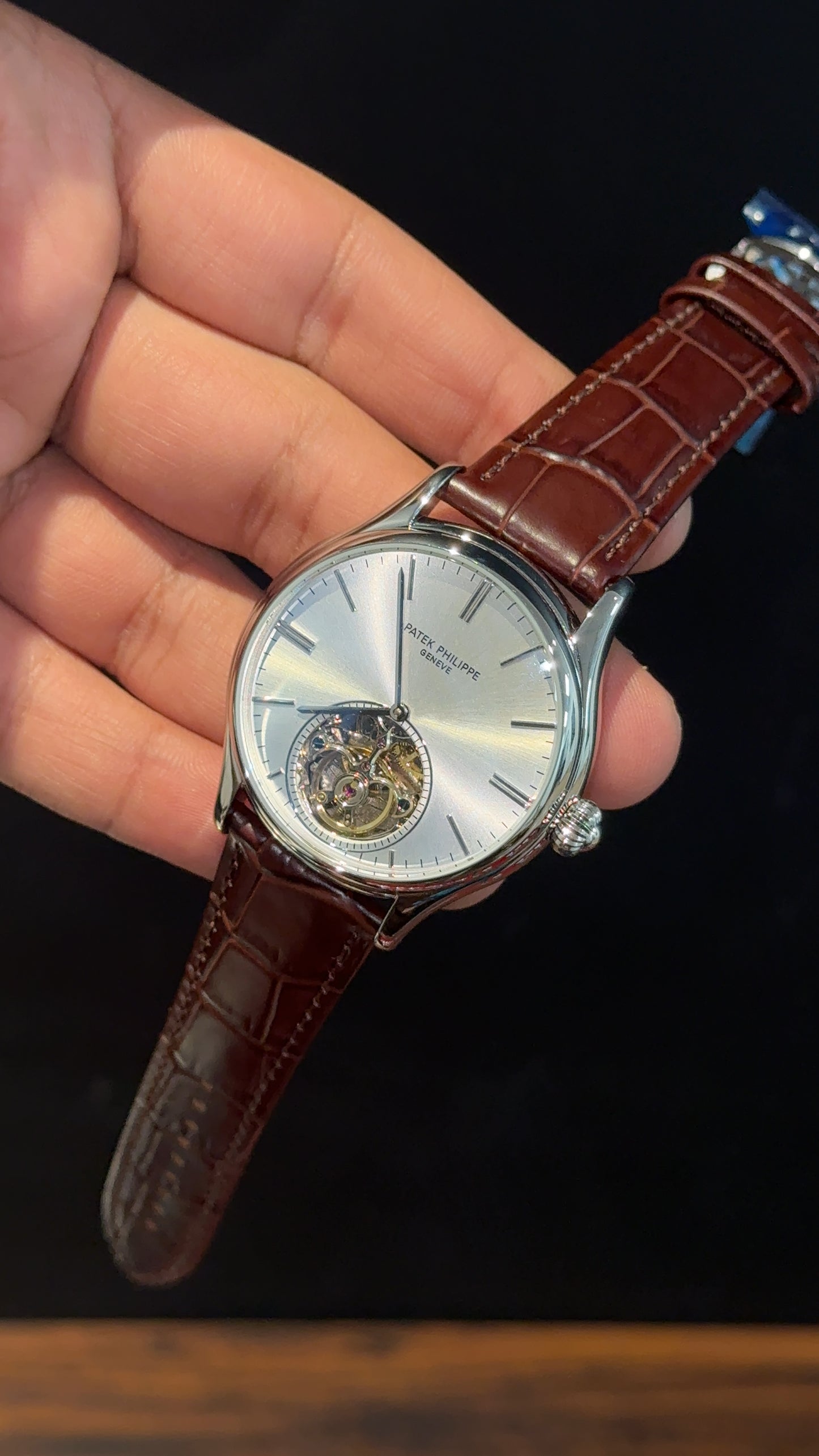 Pp Auto | Pendulum | Silver | Brown Strap | Silver Dial - twentyfour