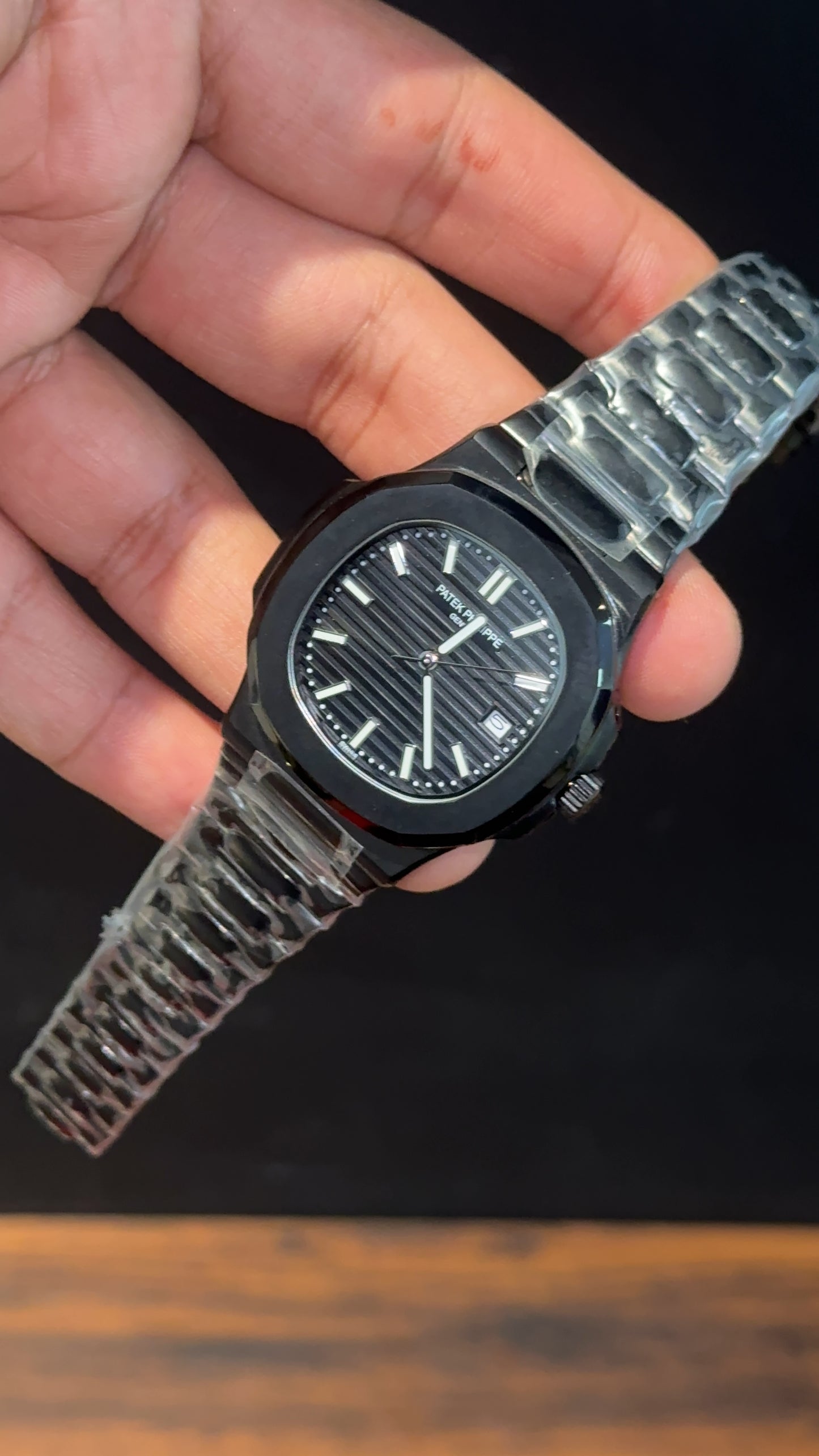 PP Auto | Black Chain | White Digit | Black Dial - twentyfour