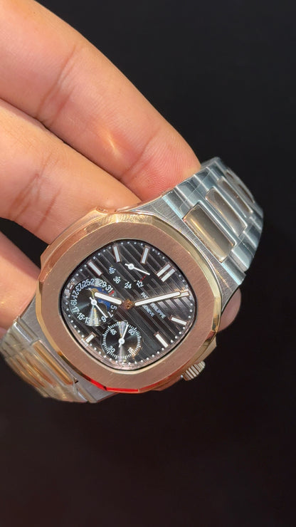 Pp Auto | Moonphase | Rose Two Tone | Sub Dark Grey Dials