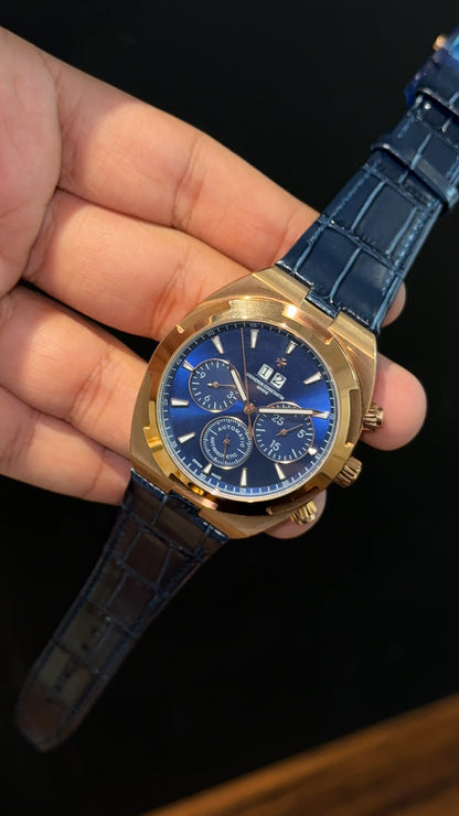 Vacheron Constantin | Rose | Blue Leather Strap | Chrono | Blue Dial