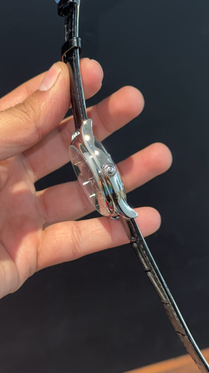 Pp Auto | Pendulum | Silver | Black Strap | Black Dial