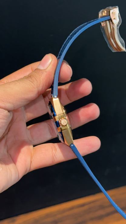 Omega Constellation | Silver Rose Case | Blue Strap | Blue Dial