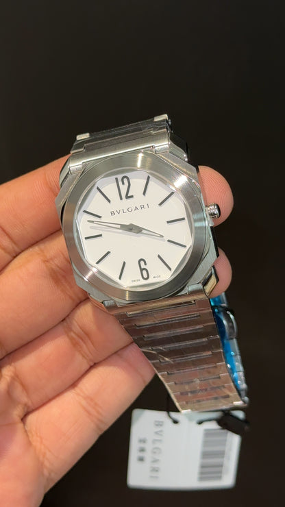 Bvlgari | Silver Chain | White Dial