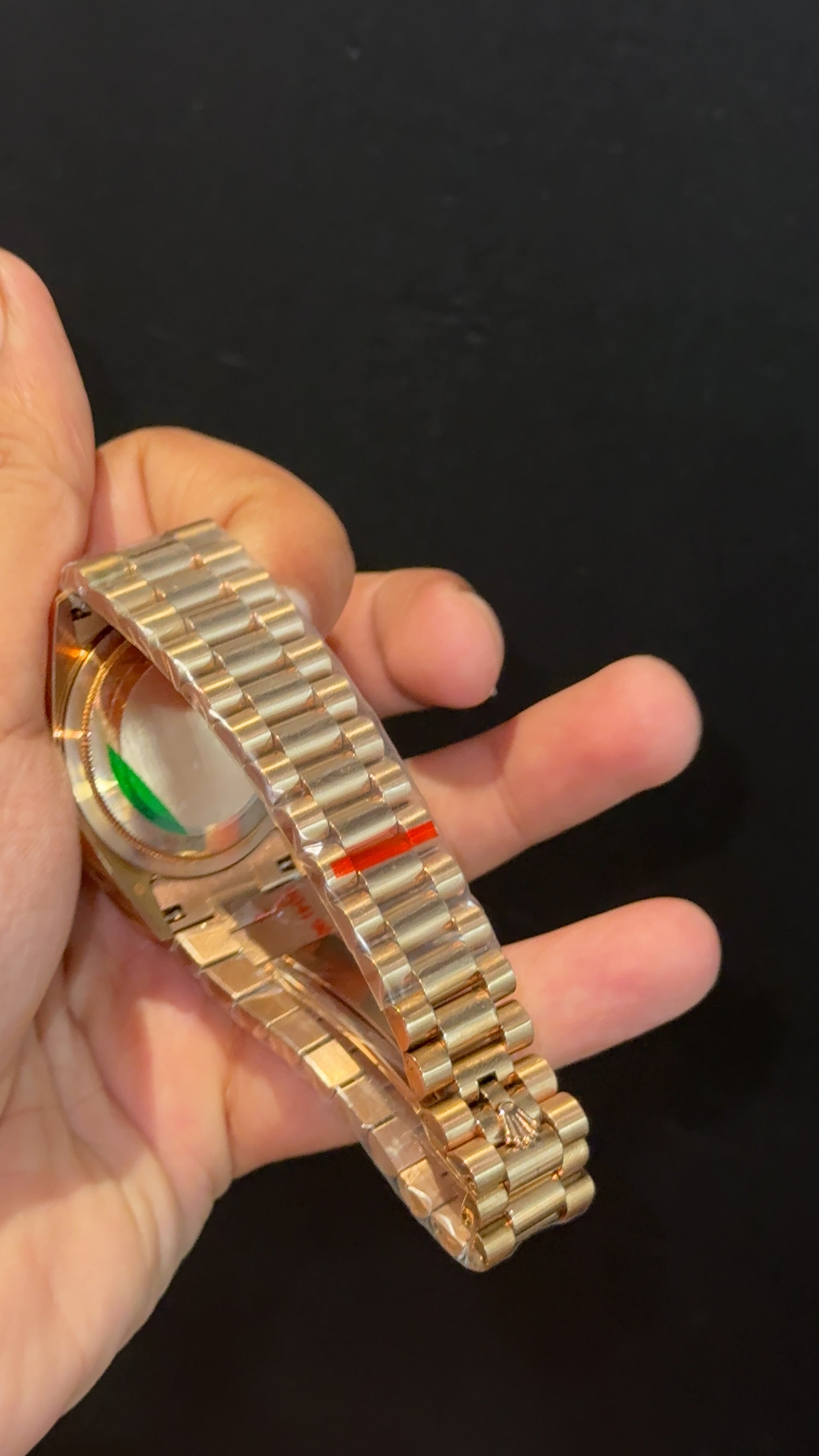 Daydate | 36mm | Rose Chain | Diamond Digit | Gradient Green Dial - twentyfour