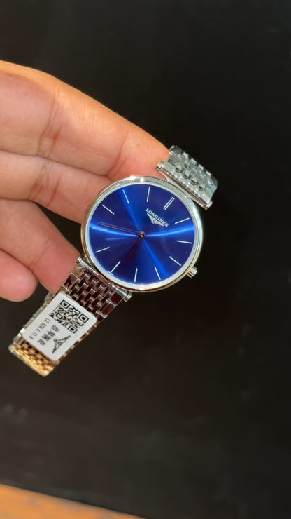 Longines | Silver Chain | Blue Plain Dial - twentyfour