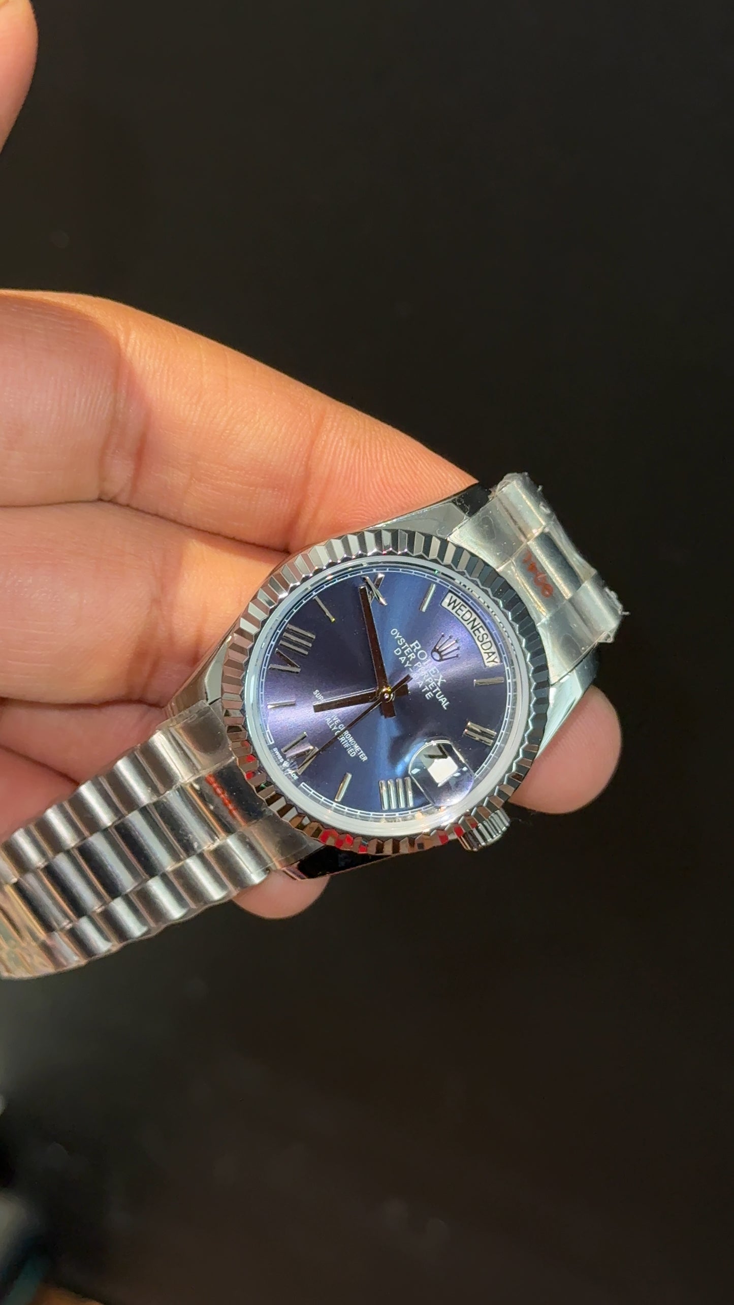 Daydate | 36mm | Silver Chain | Purplish Dial - twentyfour