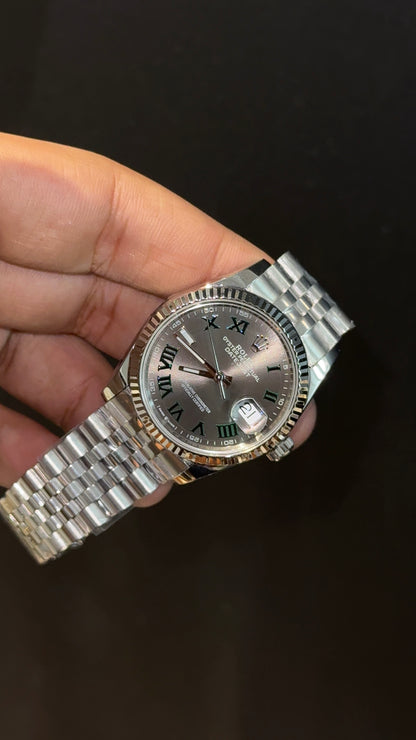 Premium DateJust | 36mm | Silver Chain | Wimbeldon Dial