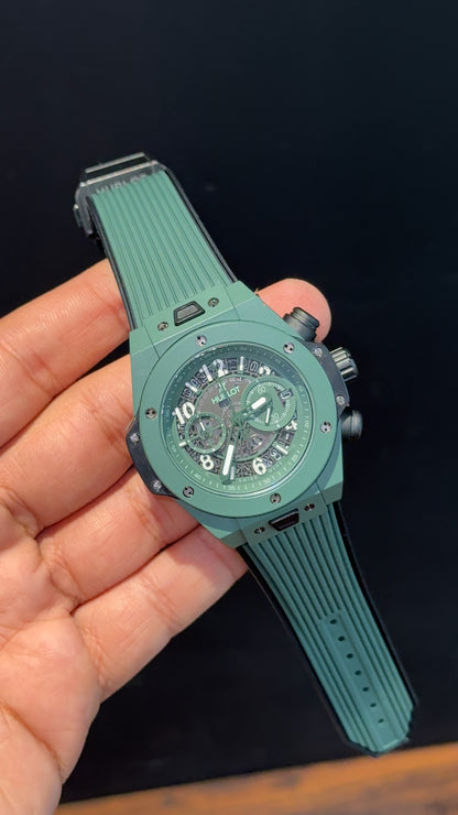Premium Hublot | Big Bang Unico  Edition | Mint Green Strap | Mint Green Dial