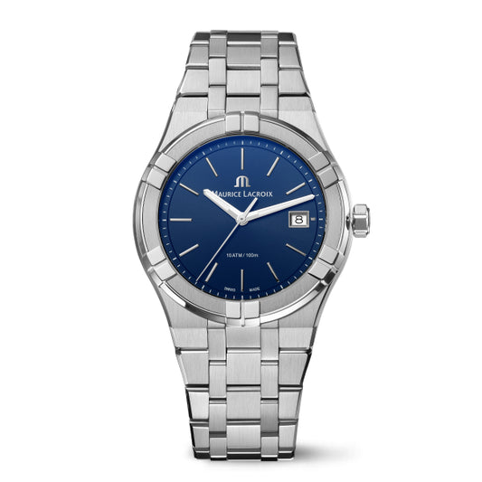 Maurice Lacroix Men’s Quartz Swiss Made Blue Dial 44mm Watch AI1108-SS002-430-1