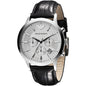 Emporio Armani Men’s Chronograph Quartz Leather Strap Silver Dial 43mm Watch AR 2432
