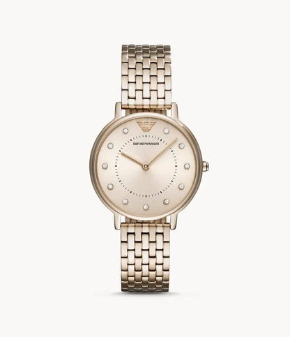 Emporio Armani Women’s Quartz Stainless Steel Rose Gold Dial 32mm Watch AR11062 - twentyfour