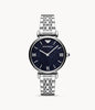 Emporio Armani Women’s Analog Stainless Steel Dark Blue Dial 32mm Watch AR11091 - twentyfour