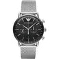 Emporio Armani Men’s Chronograph Stainless Steel Black Dial 43mm AR11104 - twentyfour