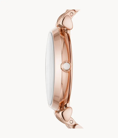 Emporio Armani Women’s Quartz Rose Gold Stainless Steel Silver Crystal Pave Dial 32mm AR11244 - twentyfour