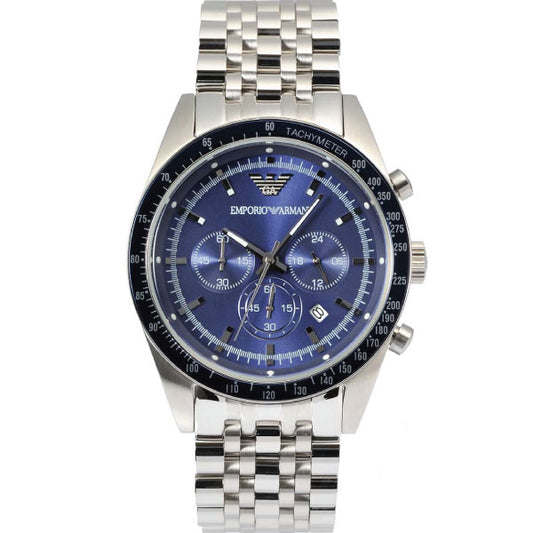 Emporio Armani | Men’s Chronograph Quartz Stainless Steel Blue Dial 46mm Watch AR 6072