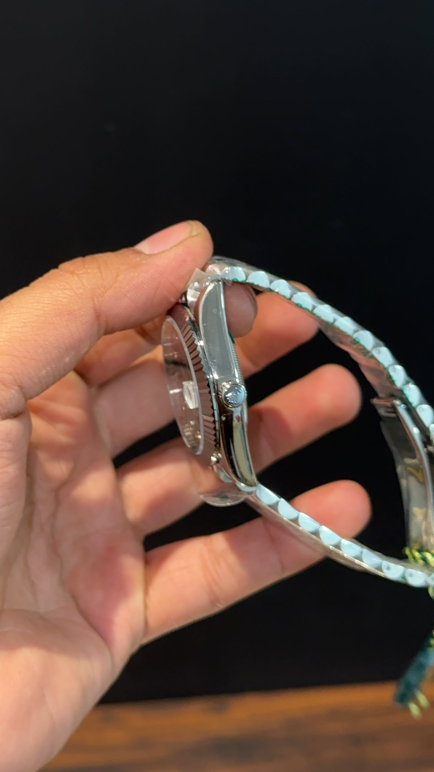 Datejust | Silver Chain | Diamond Digit | Black Dial