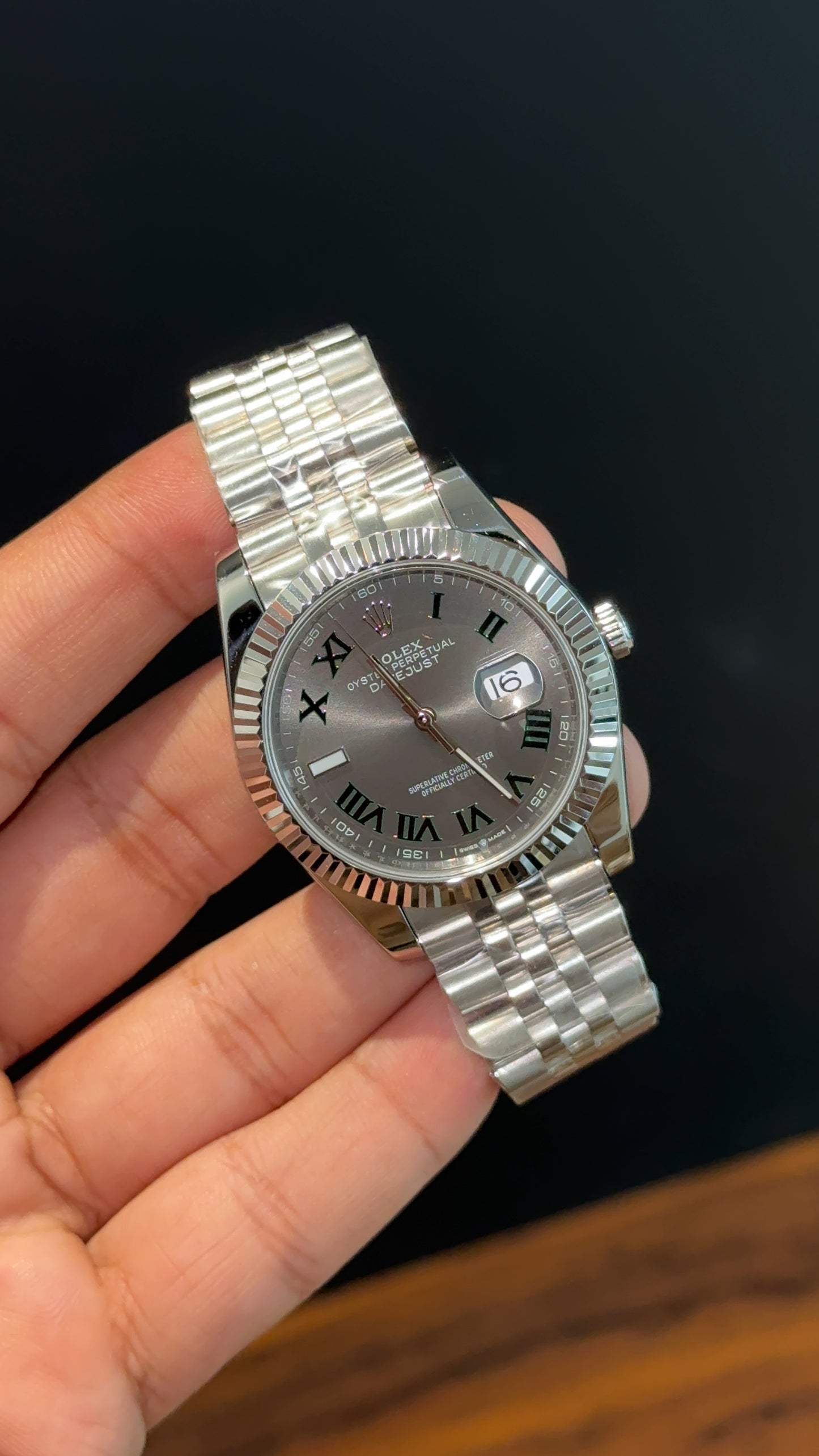 Premium Datejust | Silver Chain | Wimbeldon Dial