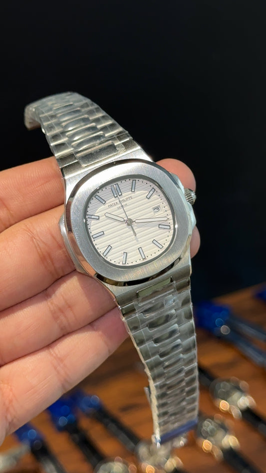 PP Auto | Silver Chain | White Dial