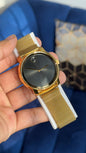 Movado Gold | Men | Black Dial | Magnetic Strap