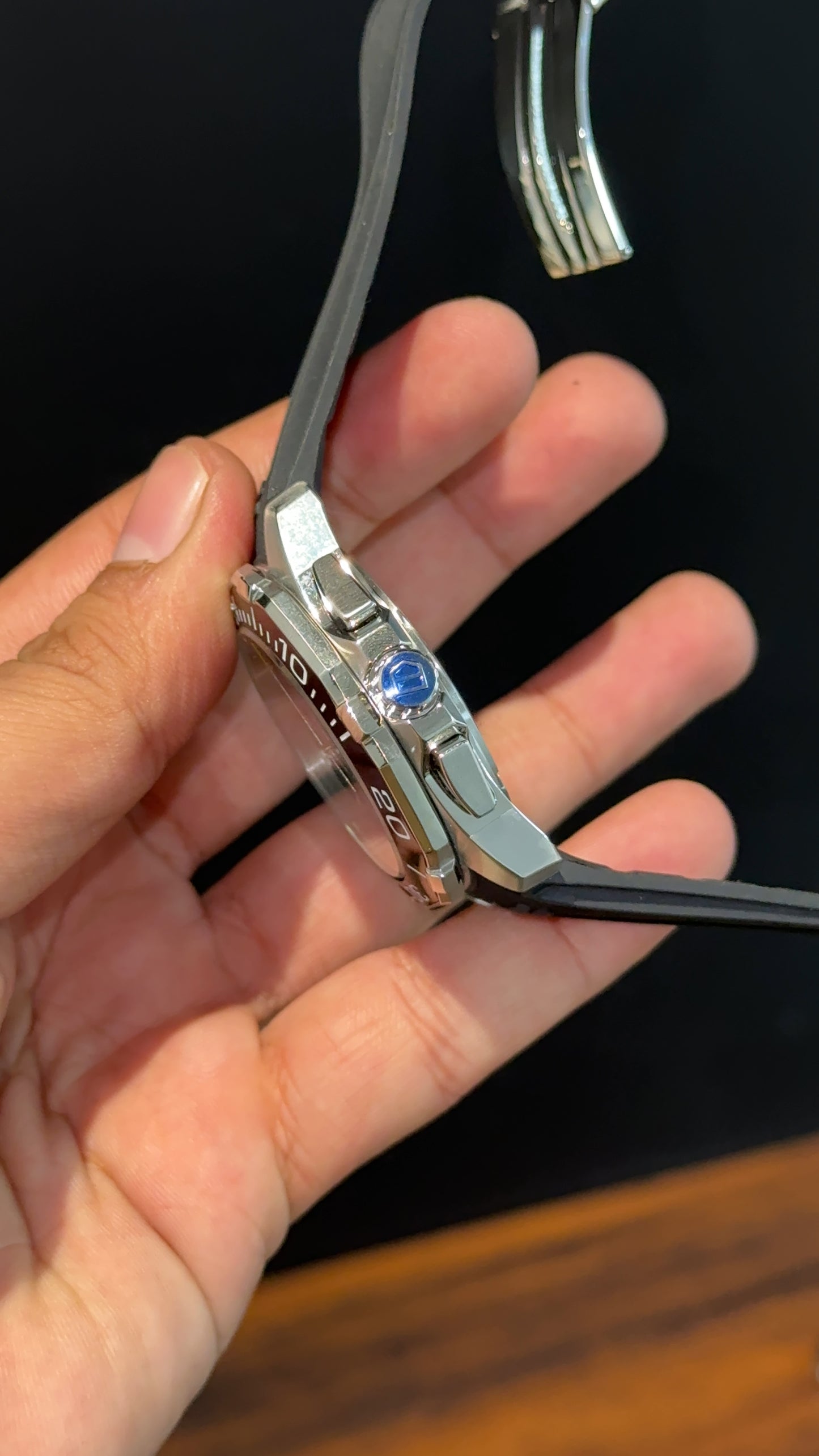 Aquaracer | Black Strap | Black Bezel | Chrono | Black  Dial