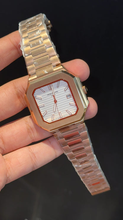 PP Auto | Cubitus | Rose Chain | White Dial