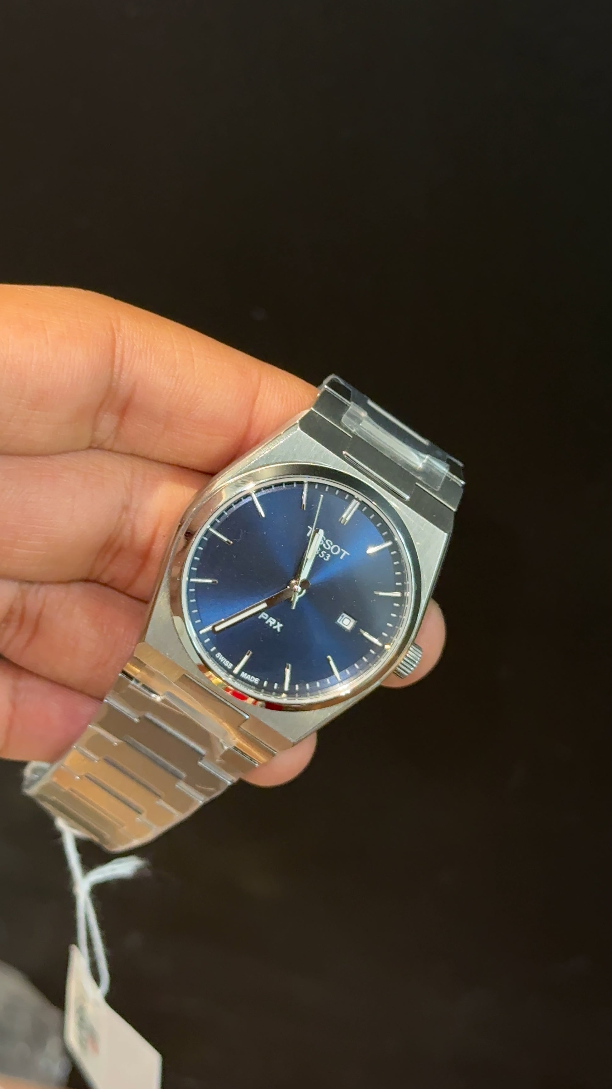 Tissot Prx | Quartz | Silver Chain | Blue Plain Dial - twentyfour