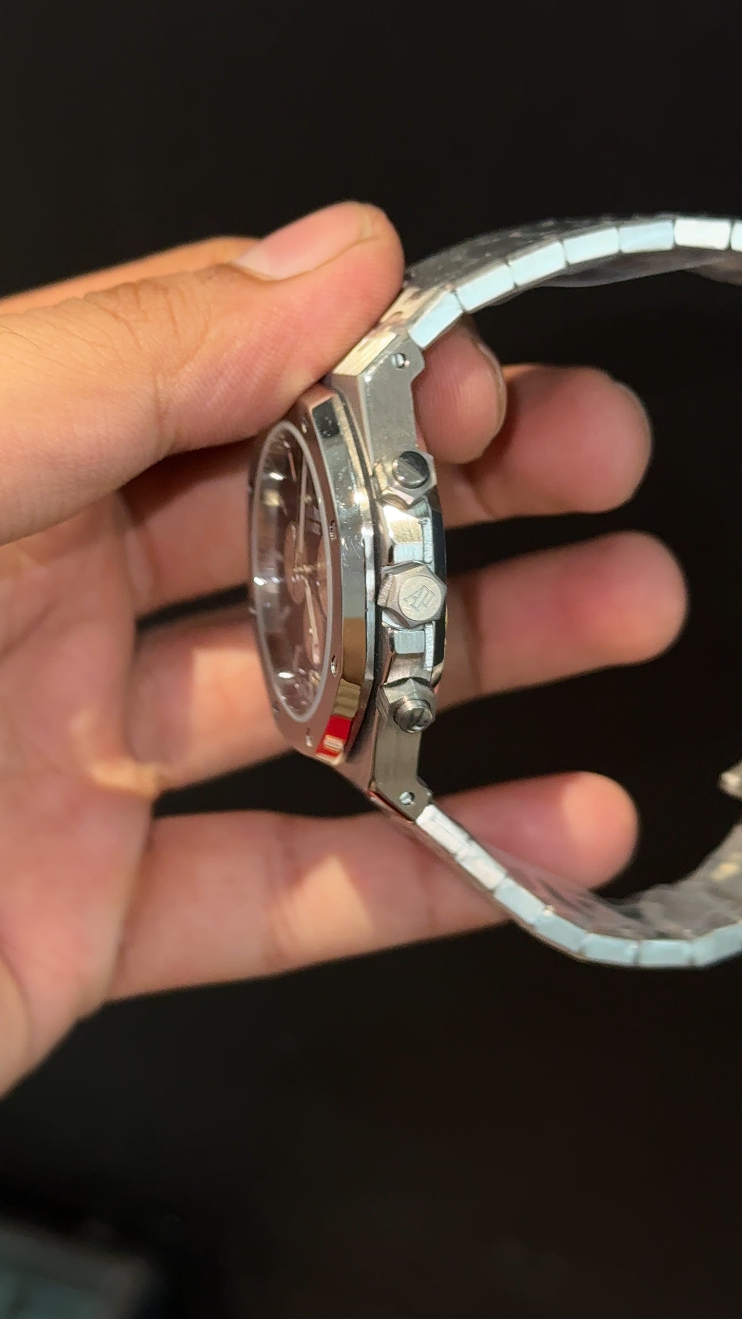 AP | Silver Chain | Silver Chrono | Black Dial