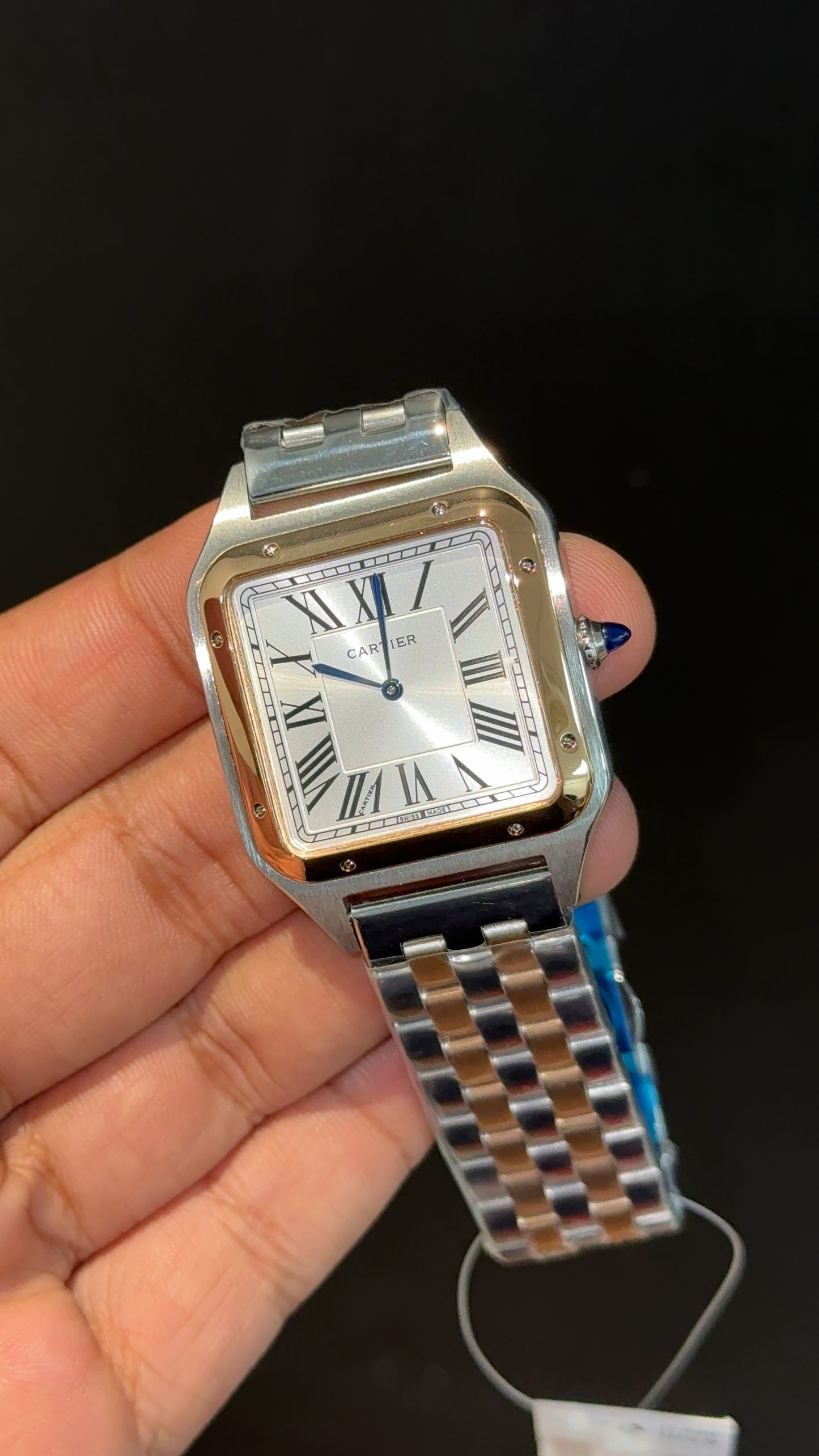Santos De Cartier | Rose Two Tone | White Dial