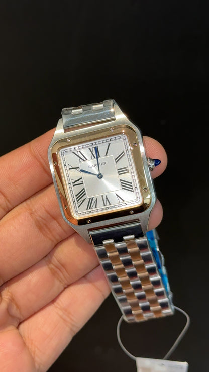 Santos De Cartier | Rose Two Tone | White Dial