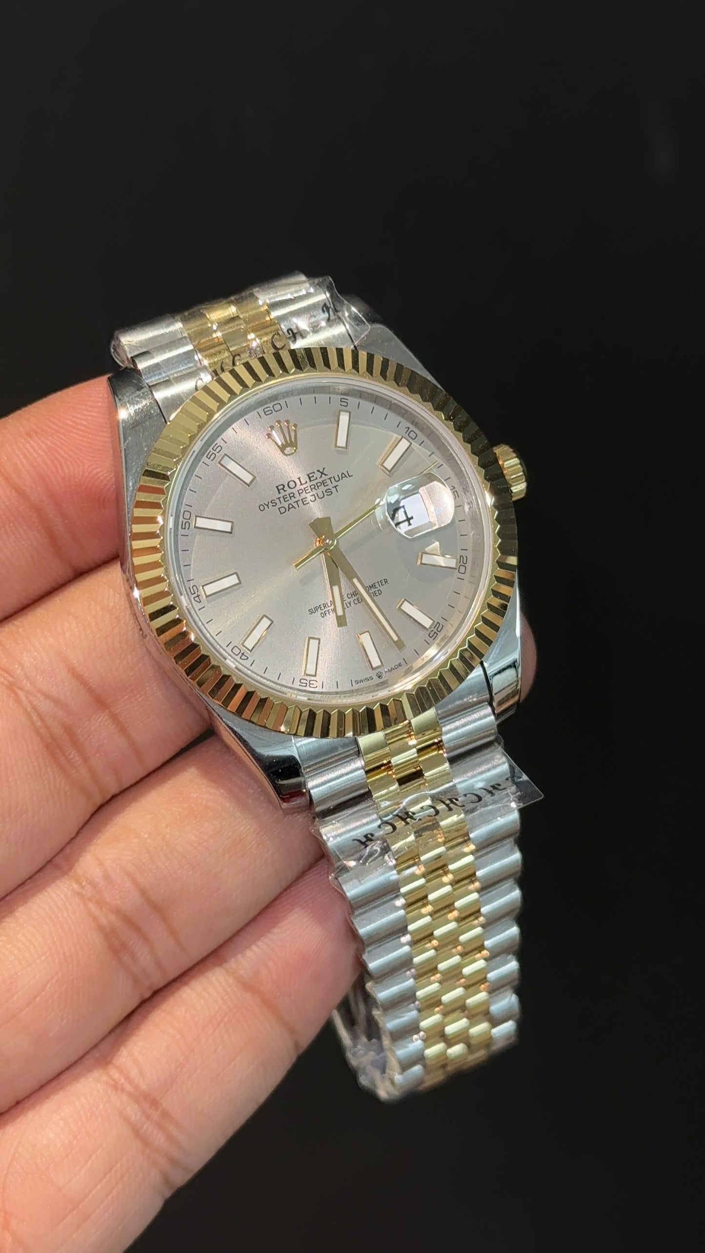 Premium Datejust | Gold Two Tone | Light Grey Dial