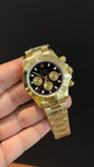 Daytona | Gold Chain | Gold Chrono | Black Dial | Red Niddle