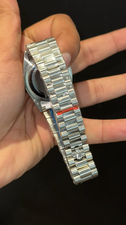 Daydate | 36mm | Silver Chain | Purplish Dial - twentyfour