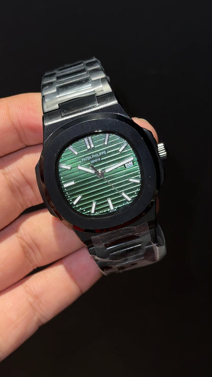 PP Auto | Black Chain | Green Dial