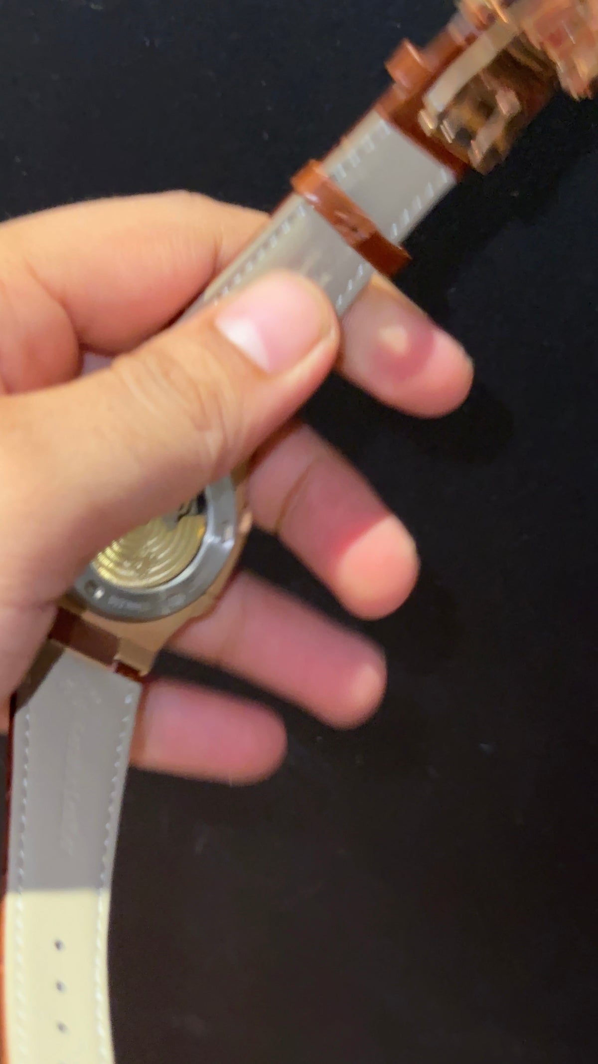 Pp Auto | Rose Bezel | Choco Dial | Brown Leather Strap