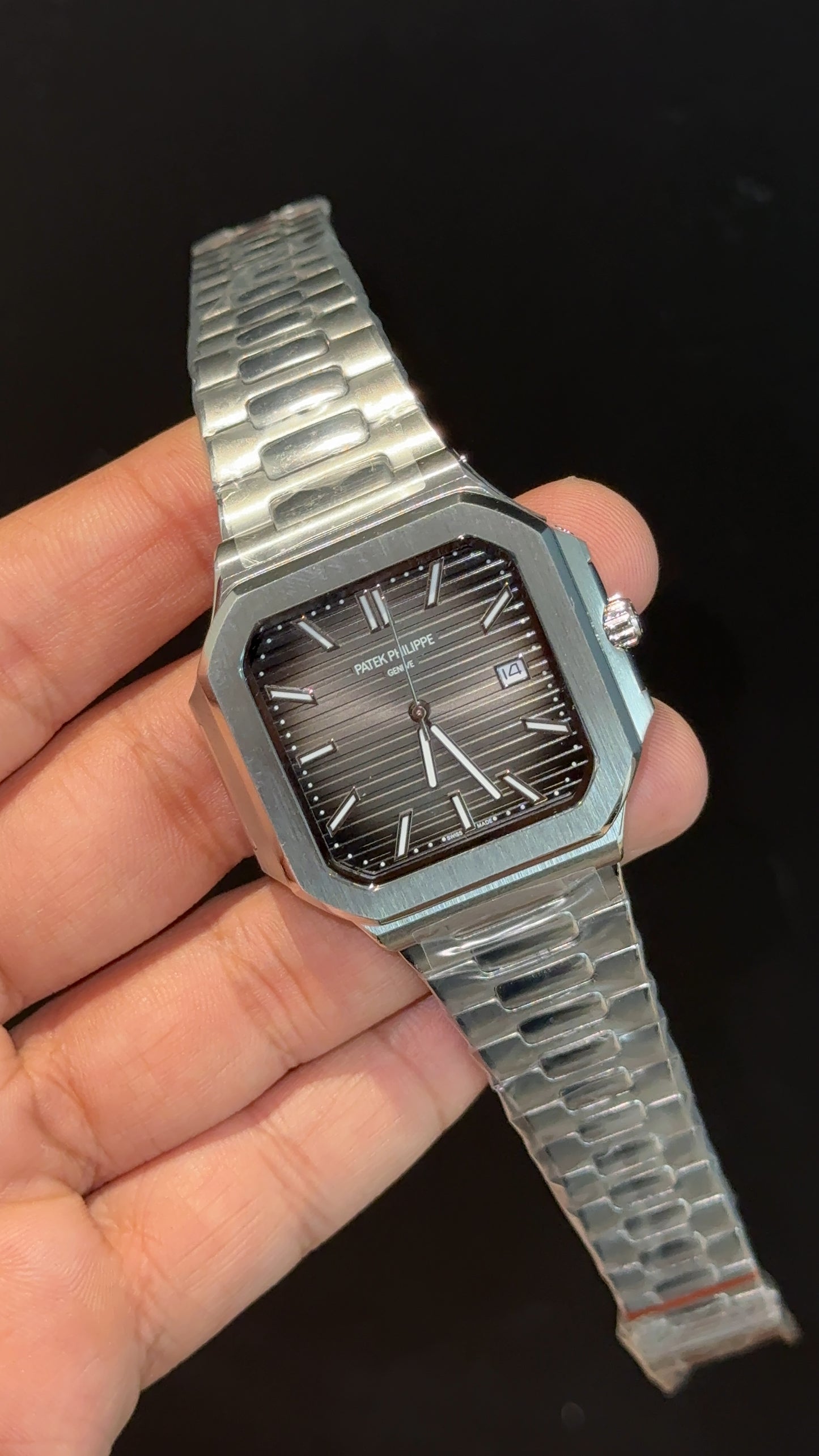 Pp Auto | Cubitus | Silver Chain | Gradient Grey Dial - twentyfour