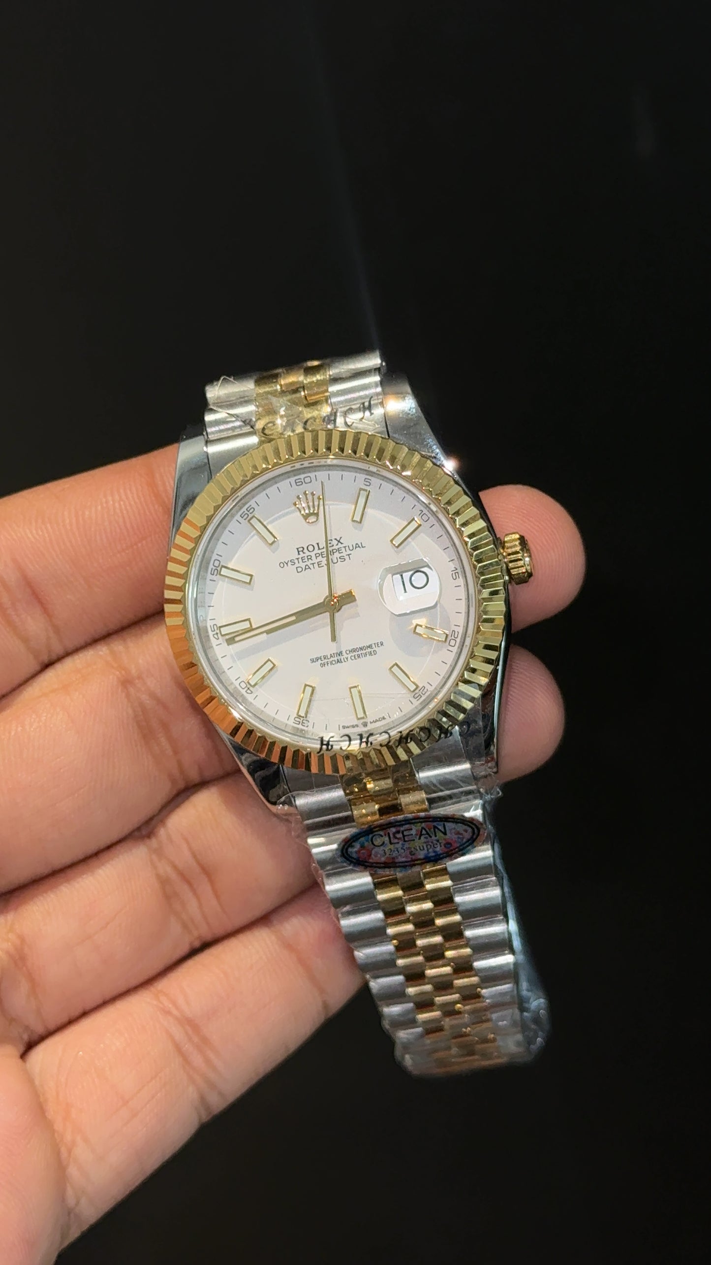 Premium Datejust | Gold Two Tone | White Dial