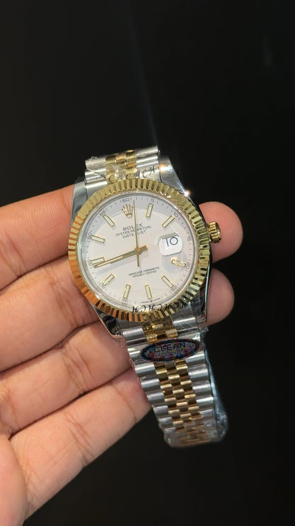 Premium Datejust | Gold Two Tone | White Dial