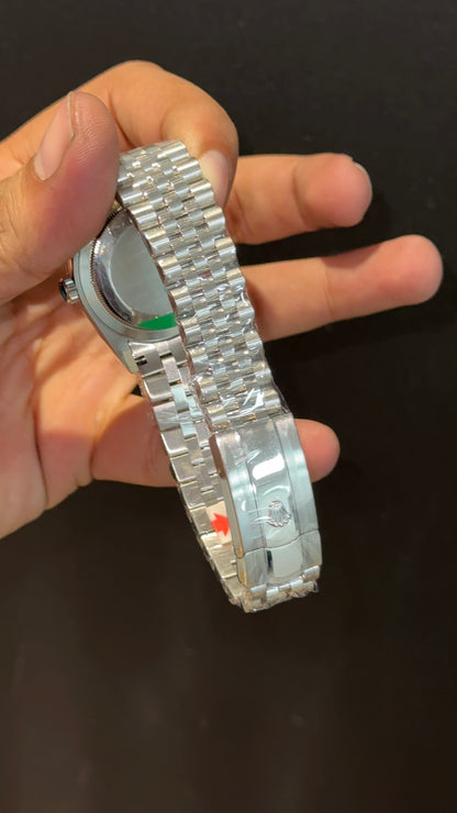 Premium DateJust | Plain Bezel | 36mm | Silver Chain | White Index Dial