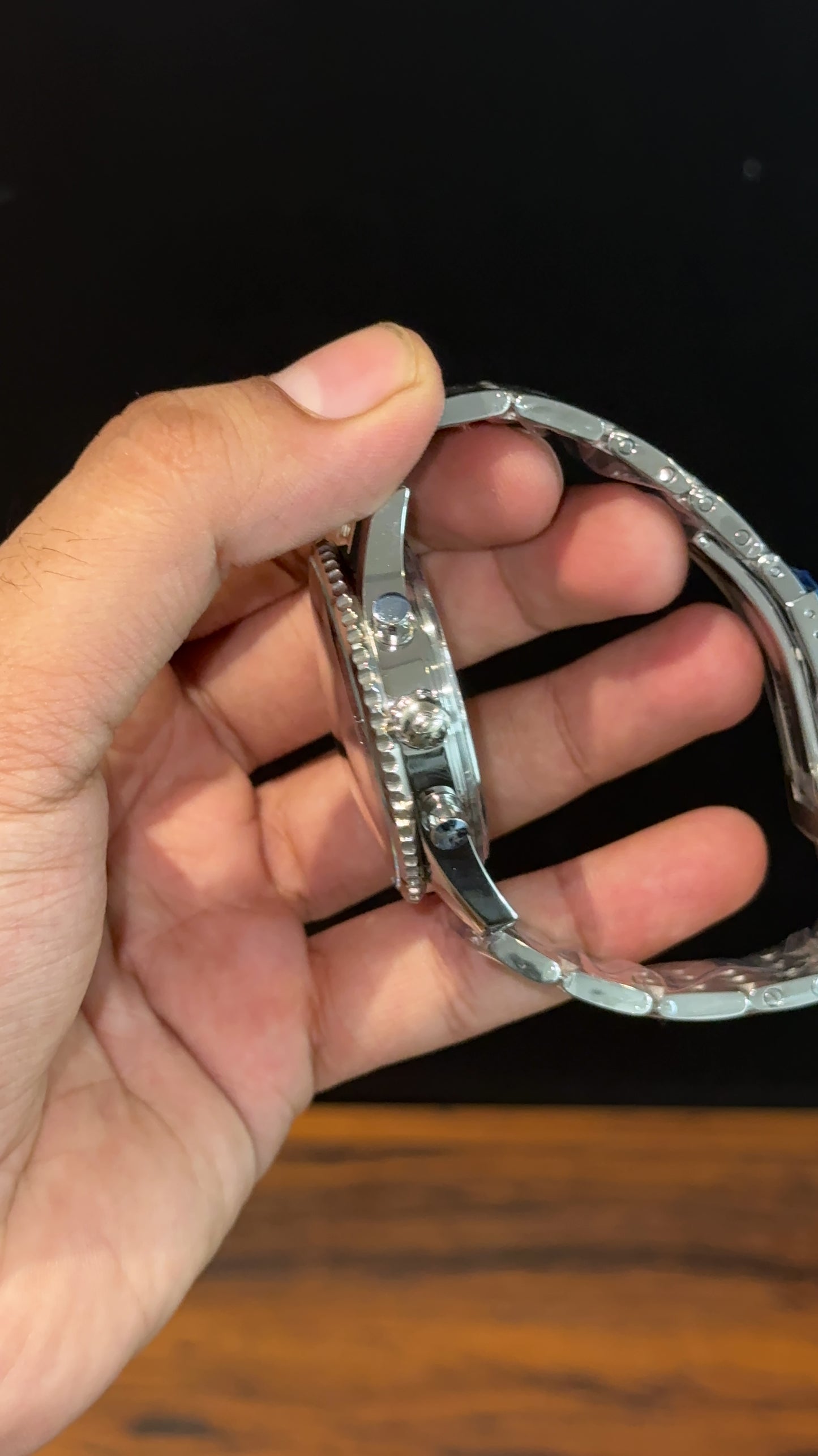 Brietling | Silver Jubilee Chain | Chrono |  Black Dial