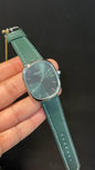 Pp Ellipse | Silver Case | Green Leather Strap | Green Ebony Dial