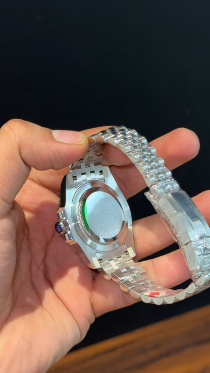 Premium GMT | Bruce Wayne | Silver Chain | Black Dial