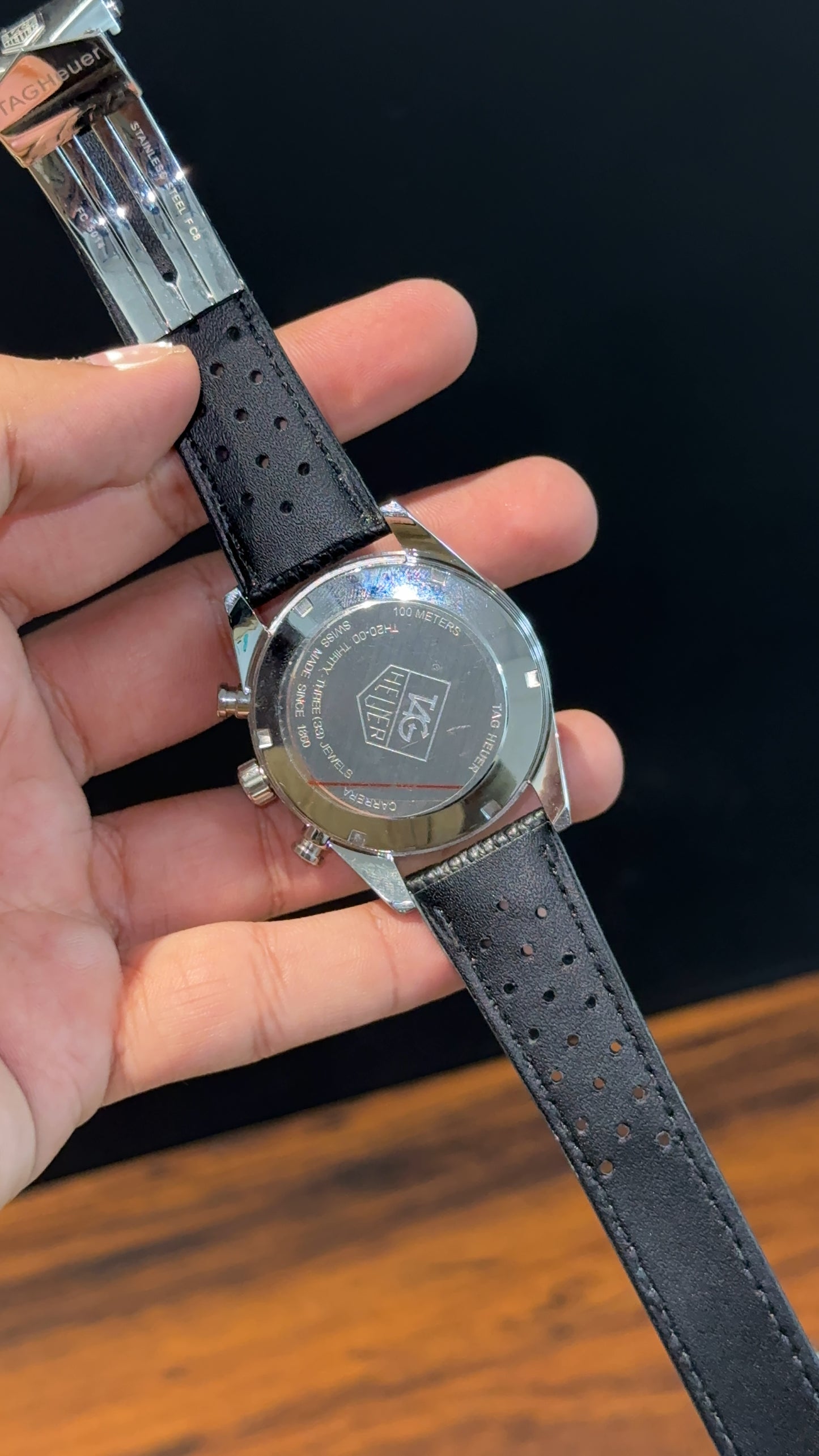 Tag Carrera | Black Strap | Black Bezel | White Chrono | Yellow Niddles | Black Dial